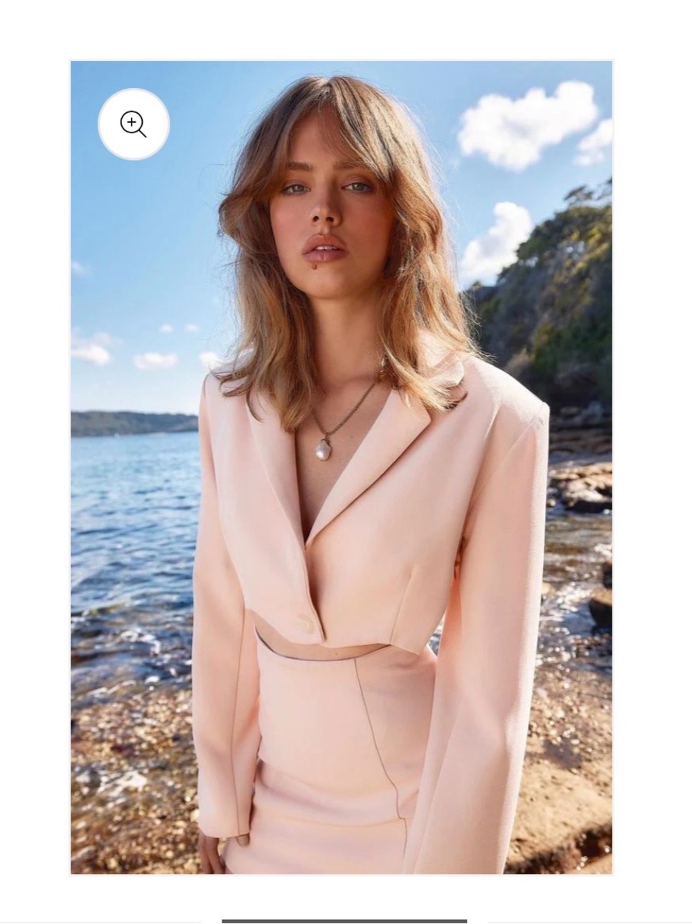 Rumer Halycon Blazer Dress Soft Pink Nude